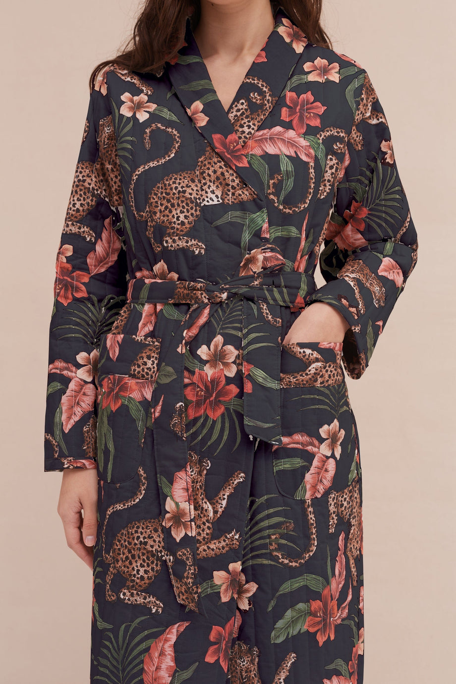 Quilted Robe Soleia Leopard Print – Desmond & Dempsey