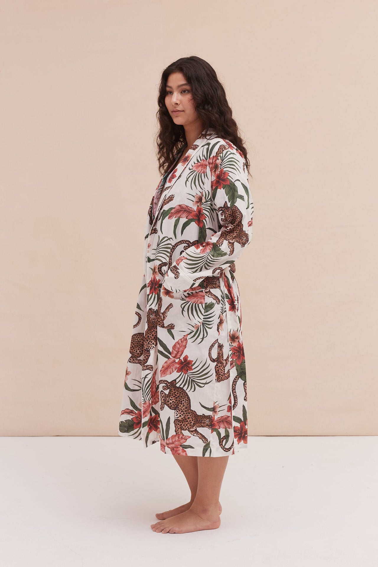 Women's Robe Soleia Print Cream