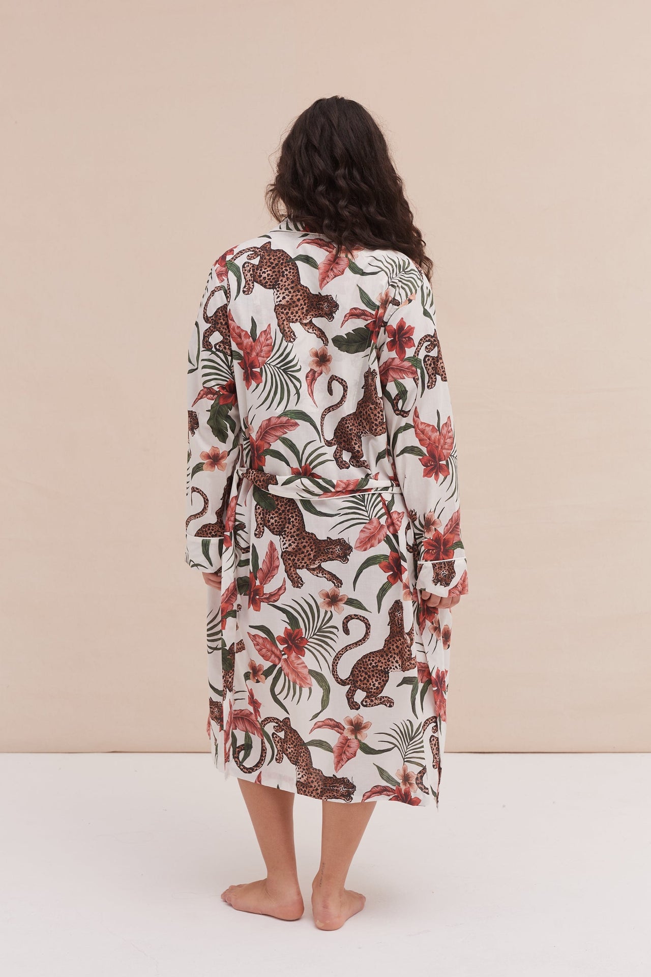 Women's Robe Soleia Print Cream