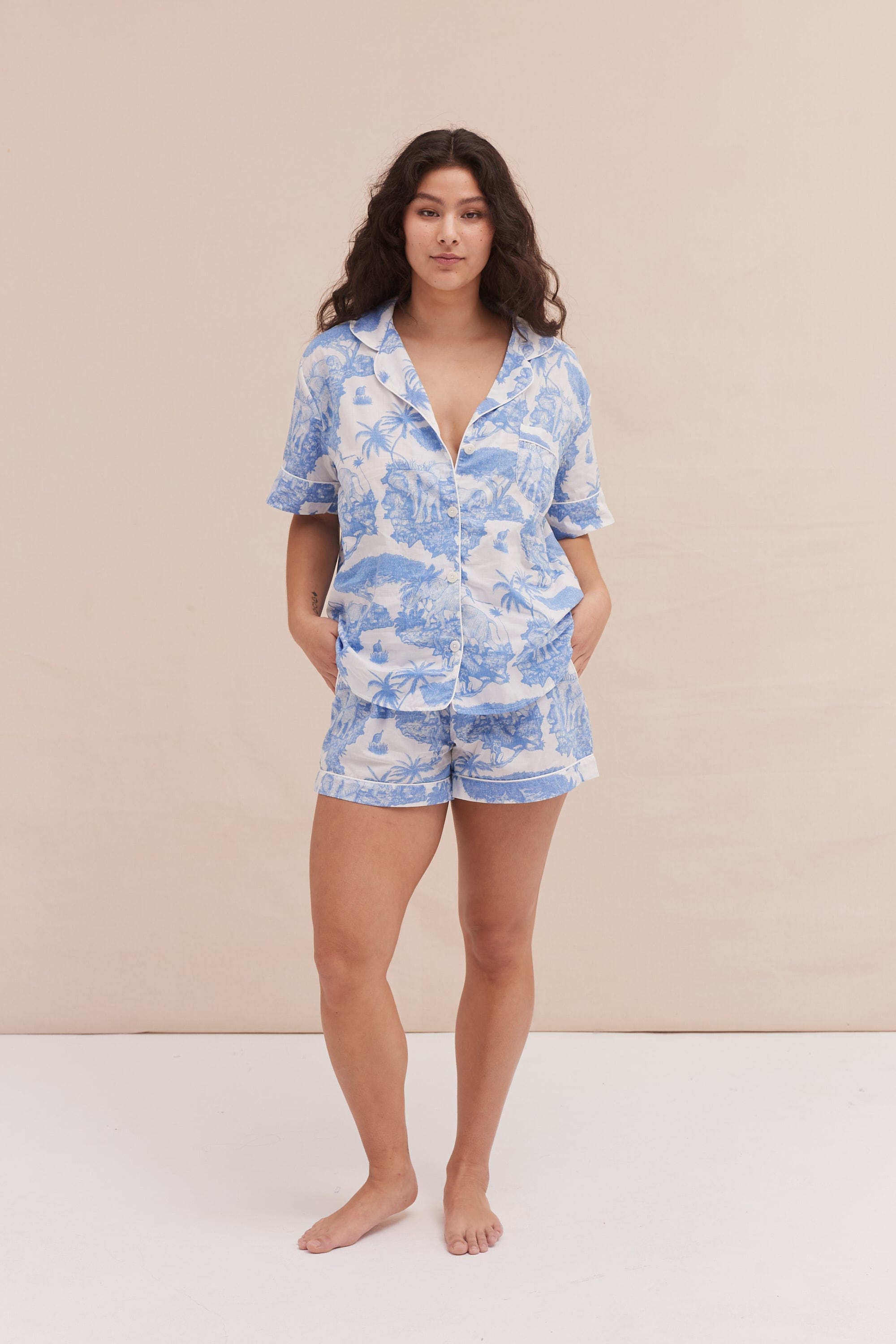 Short Pyjama Set Loxodonta Print