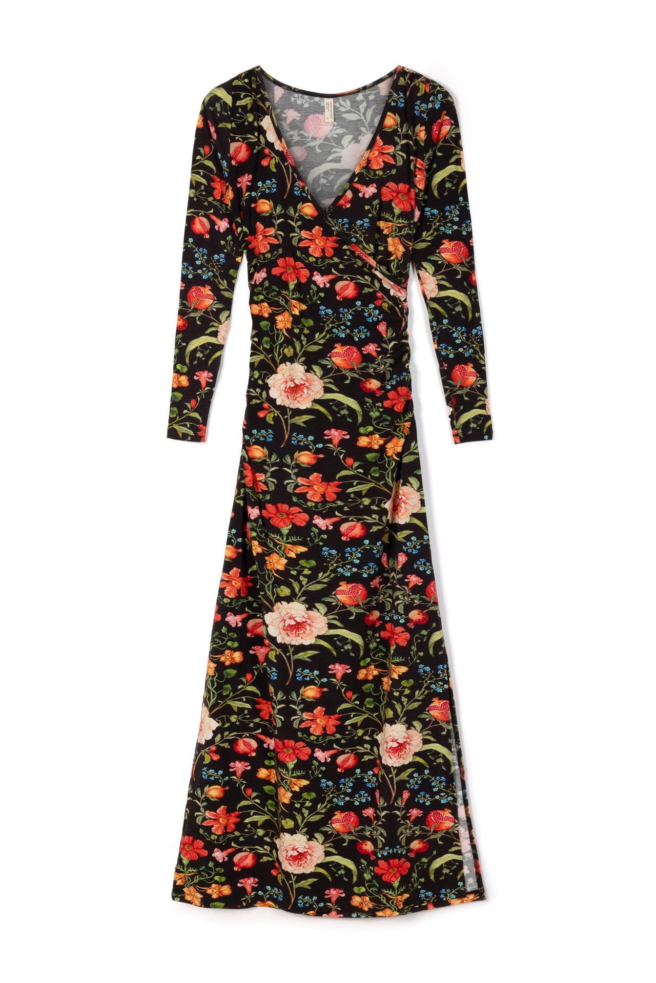 Lyocell Jersey Long Sleeve Wrap Nightie Persephone