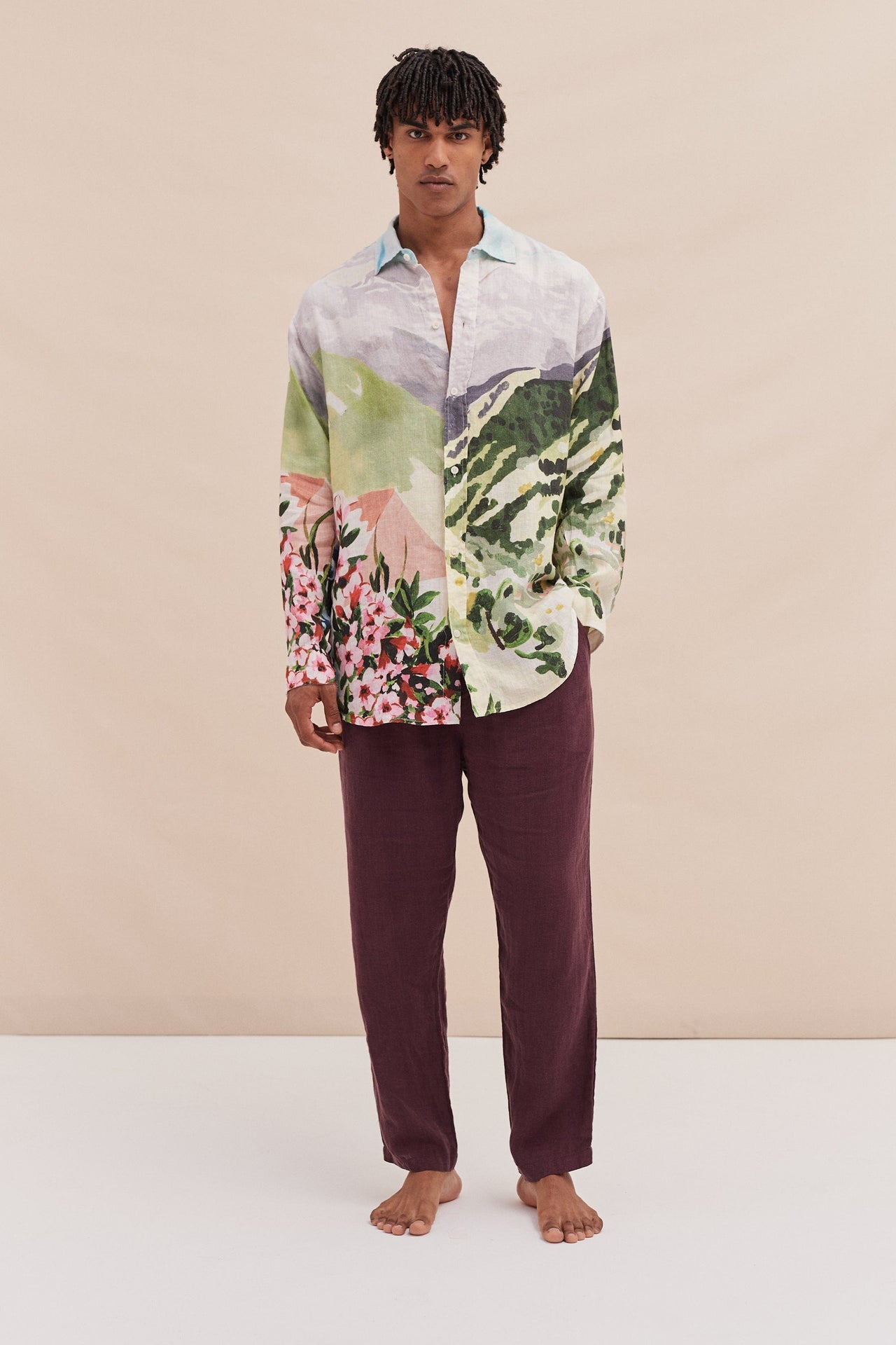 Unisex Lounge Shirt Hutte Print