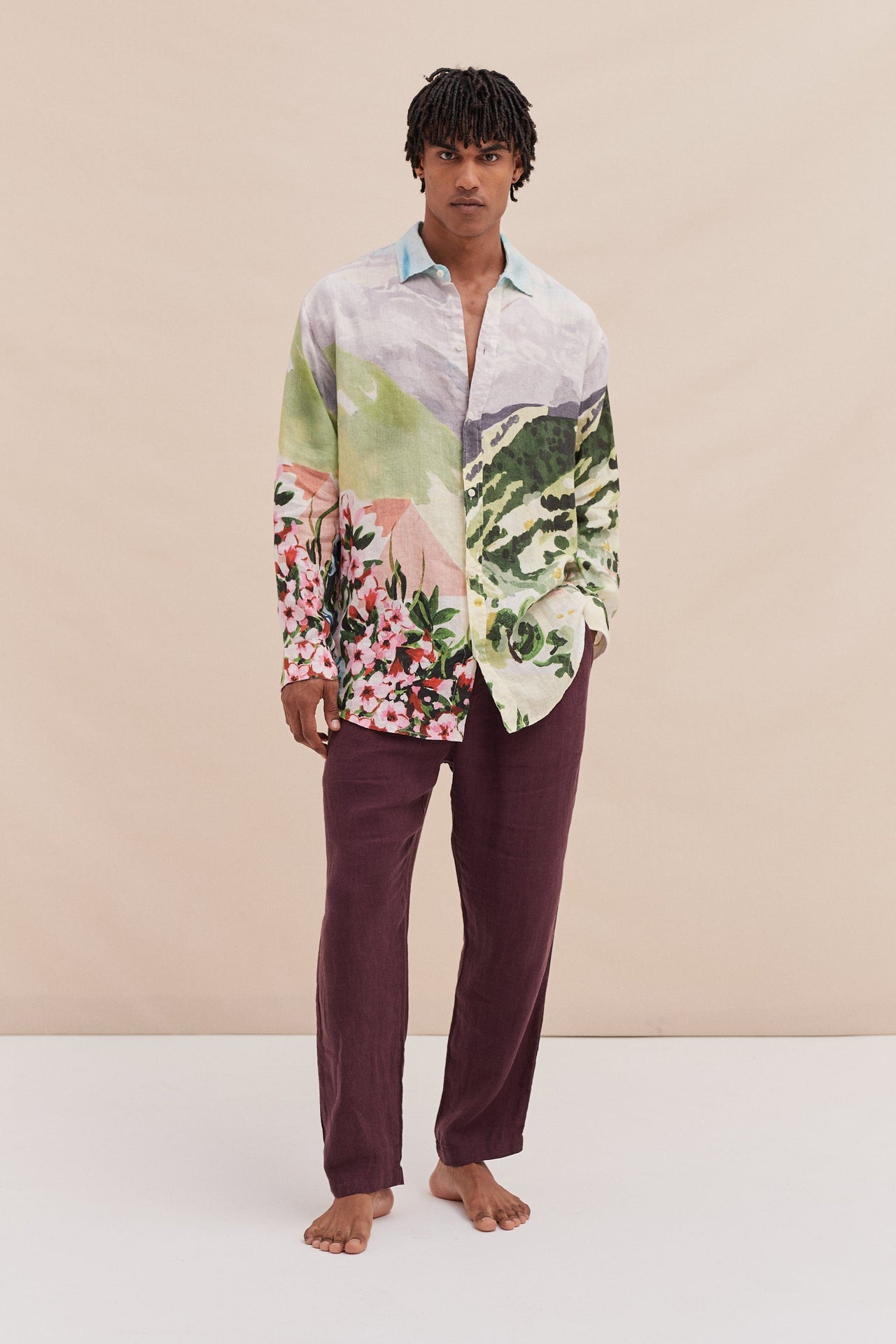 Unisex Lounge Shirt Hutte Print