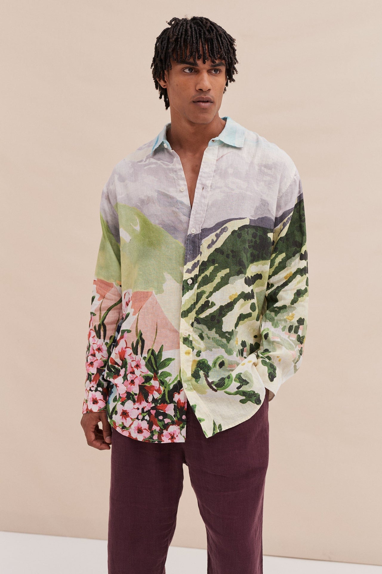 Unisex Lounge Shirt Hutte Print