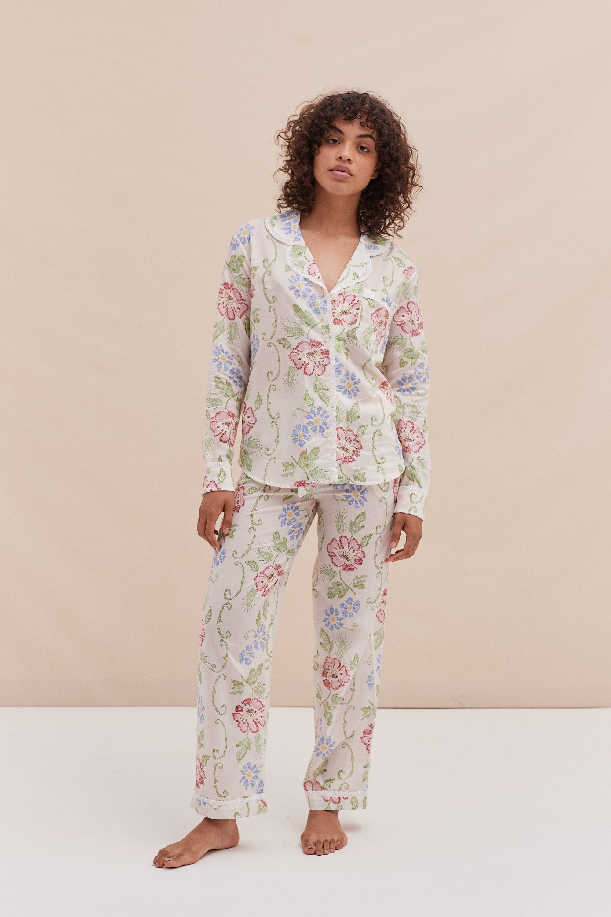 Long Pyjama Set Dorothea Print Trims