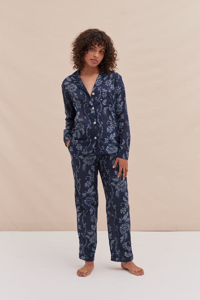 Long Pyjama Set Dorothea Print Navy