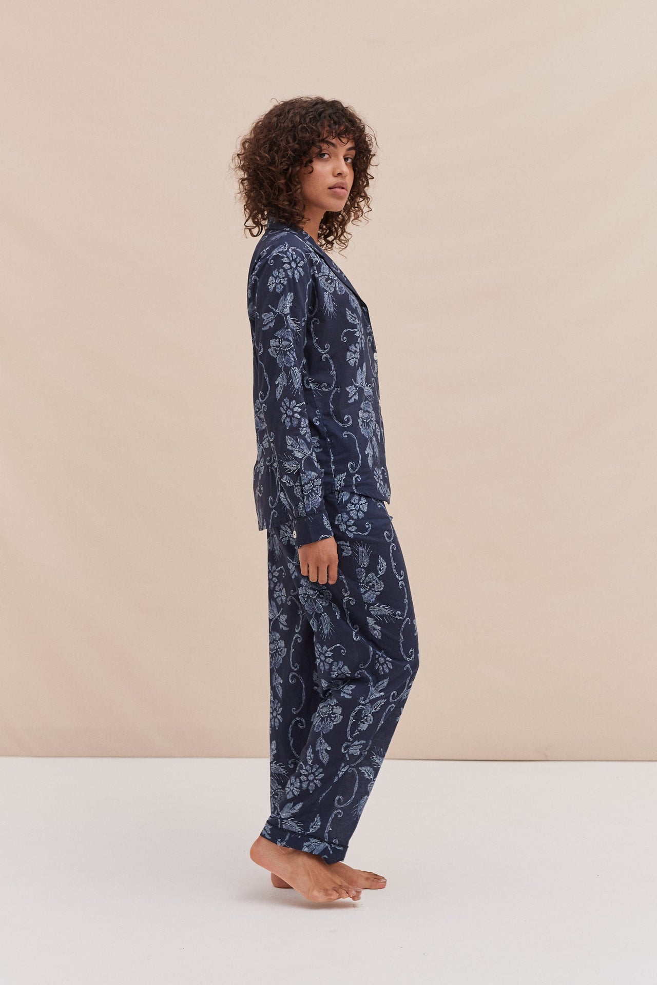 Long Pyjama Set Dorothea Print Navy