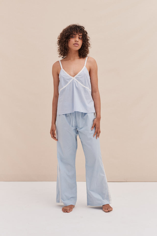 Cami Lounge Set Poplin Light Blue