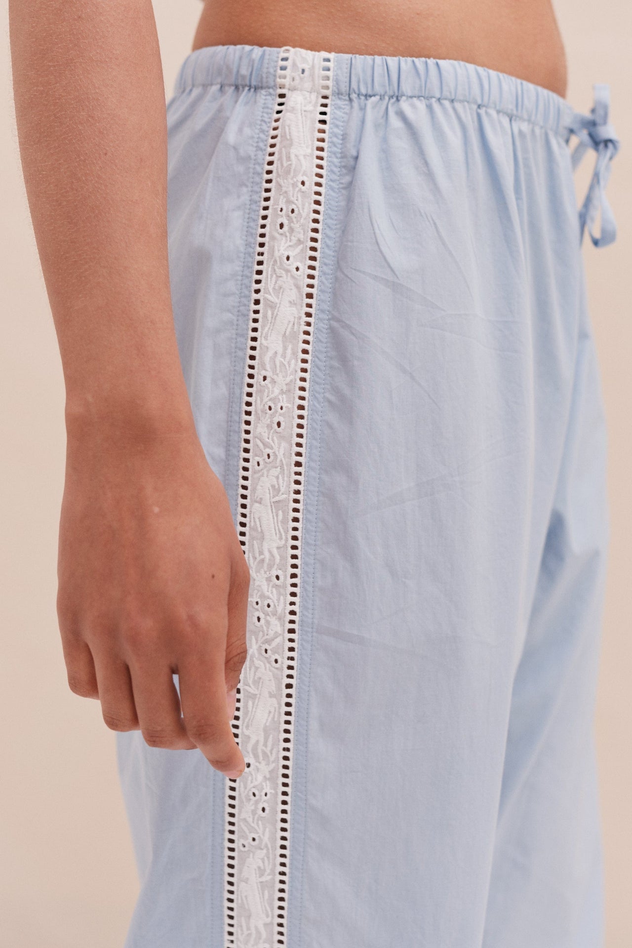 Lounge Trouser Poplin Light Blue