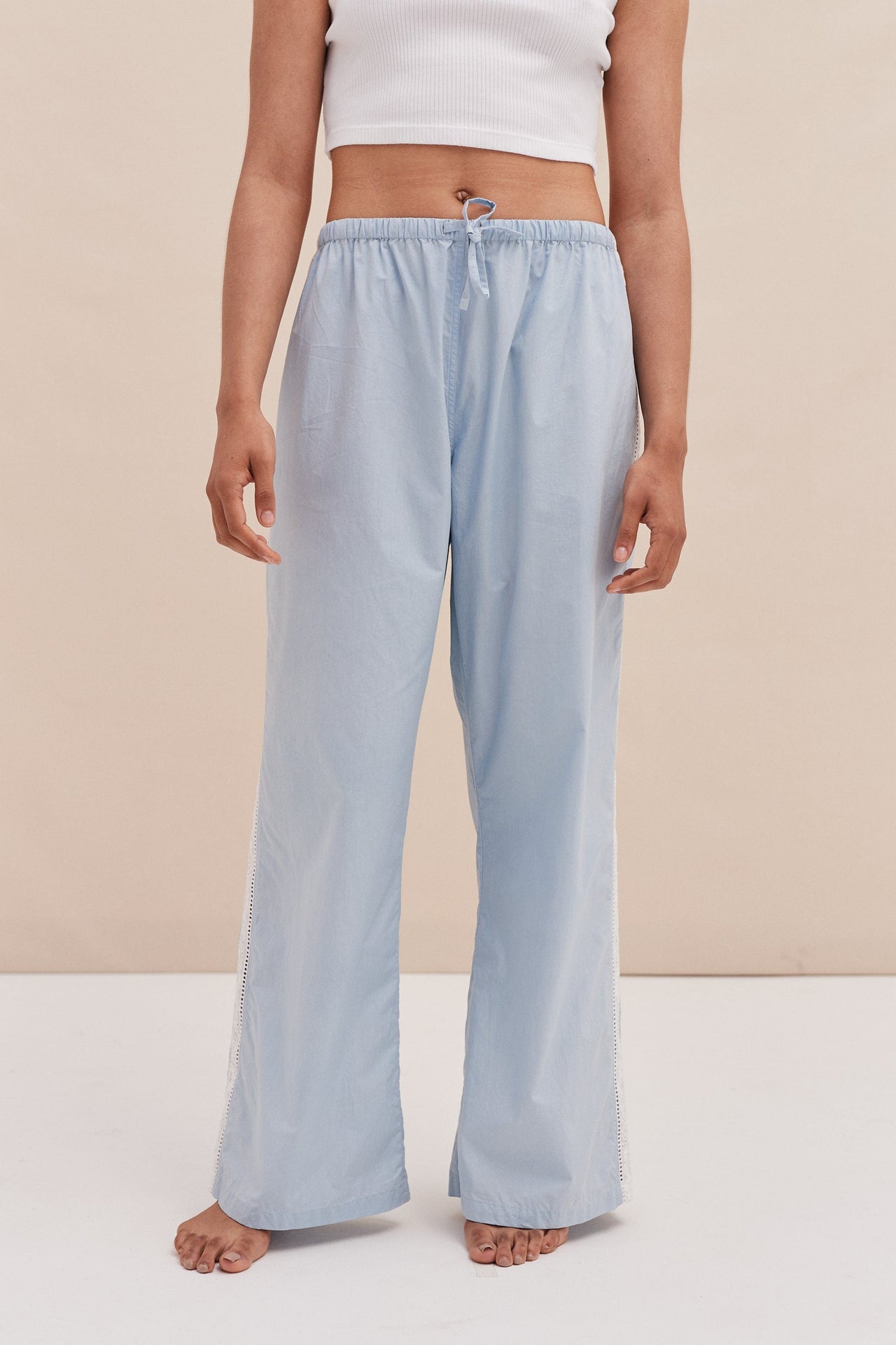 Lounge Trouser Poplin Light Blue