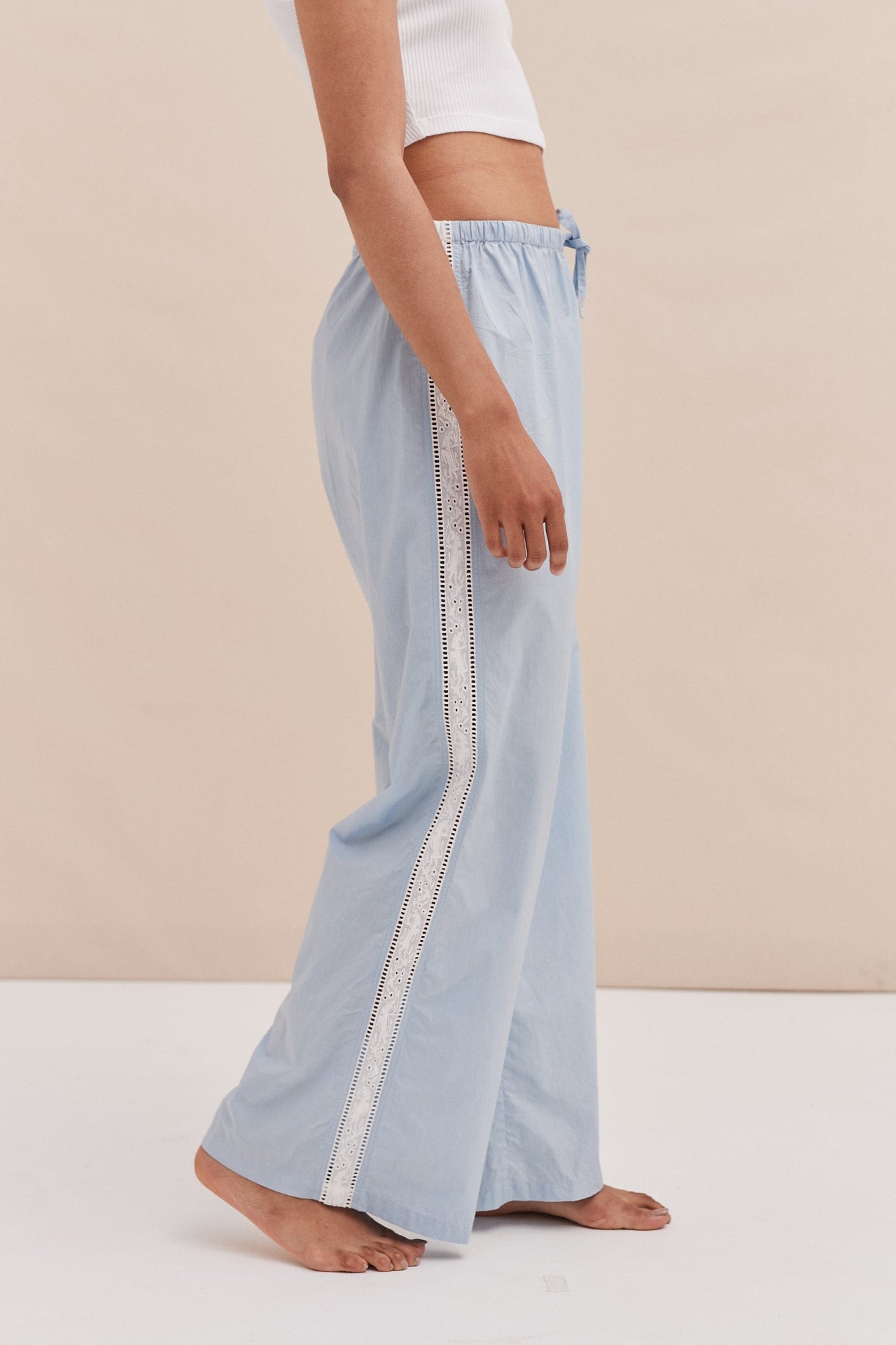 Lounge Trouser Poplin Light Blue