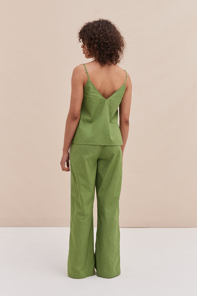 Cami Lounge Set Poplin Green