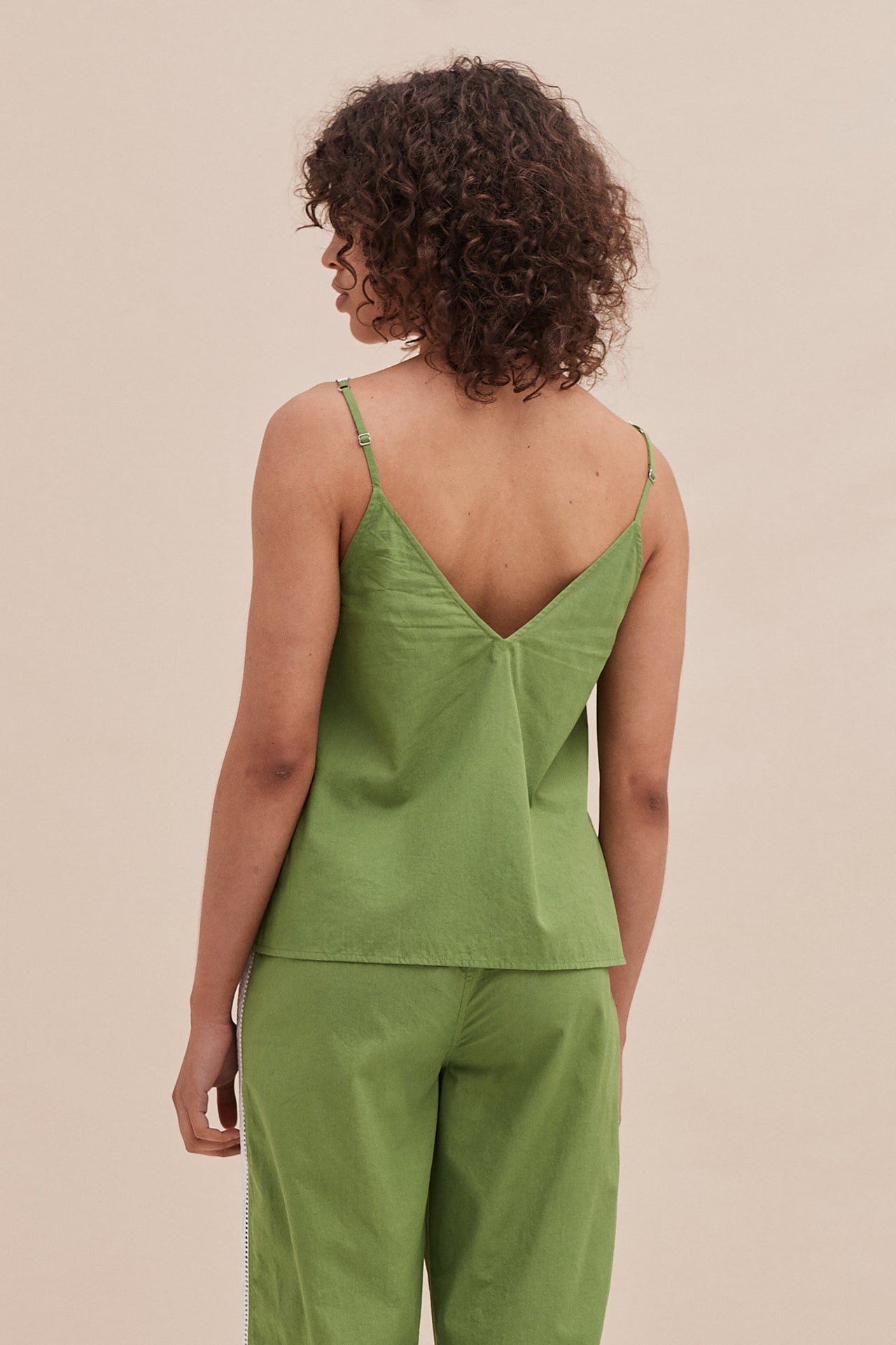 Cami Top Poplin Green