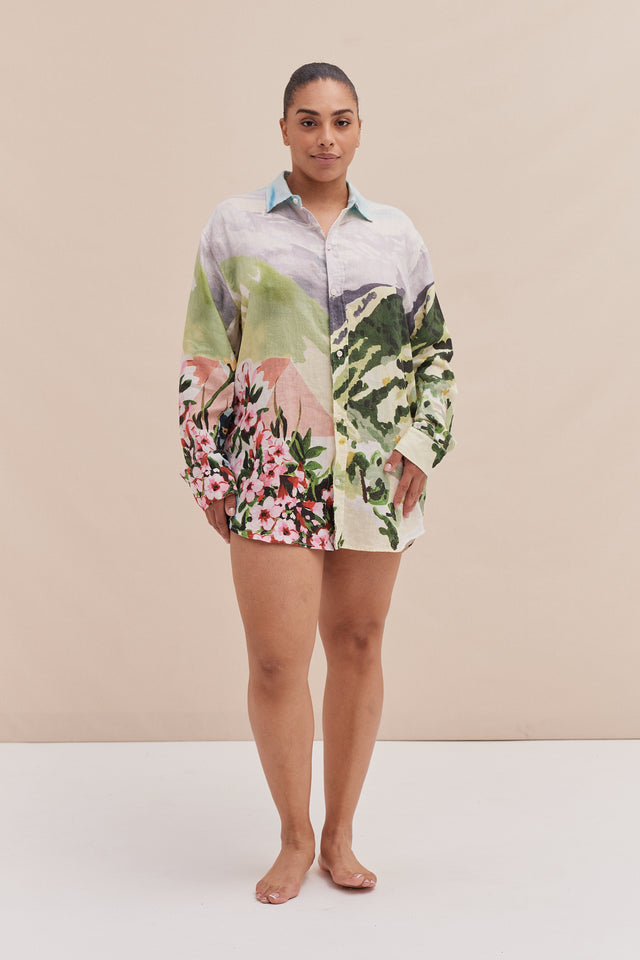 Unisex Lounge Shirt Hutte Print