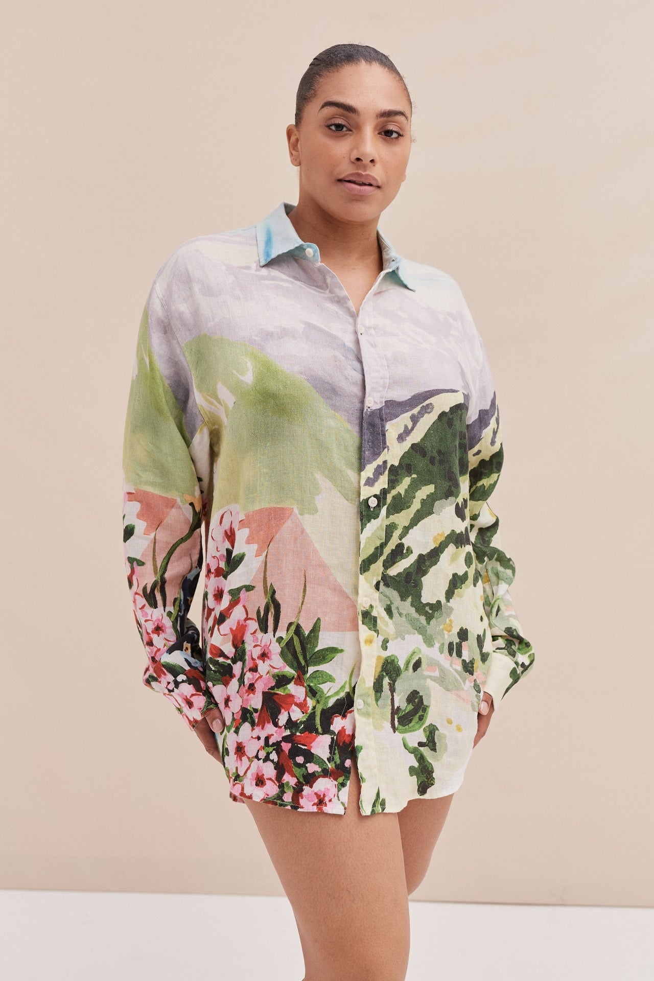 Unisex Lounge Shirt Hutte Print