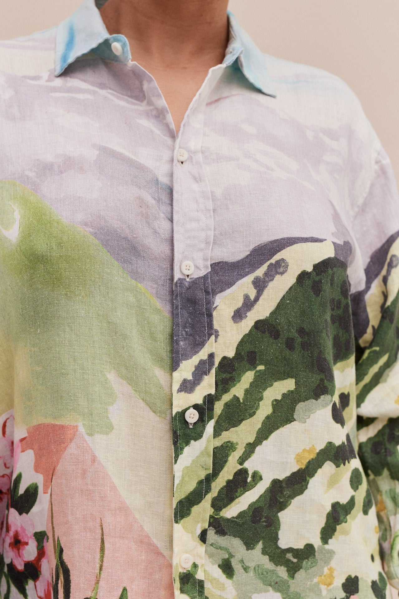 Unisex Lounge Shirt Hutte Print