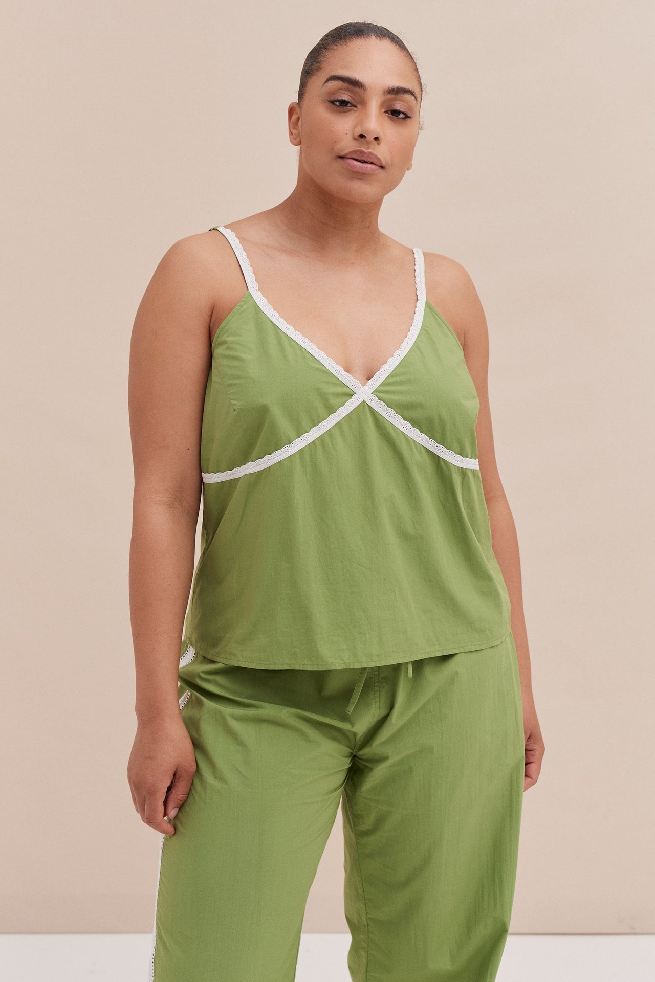 Cami Top Poplin Green