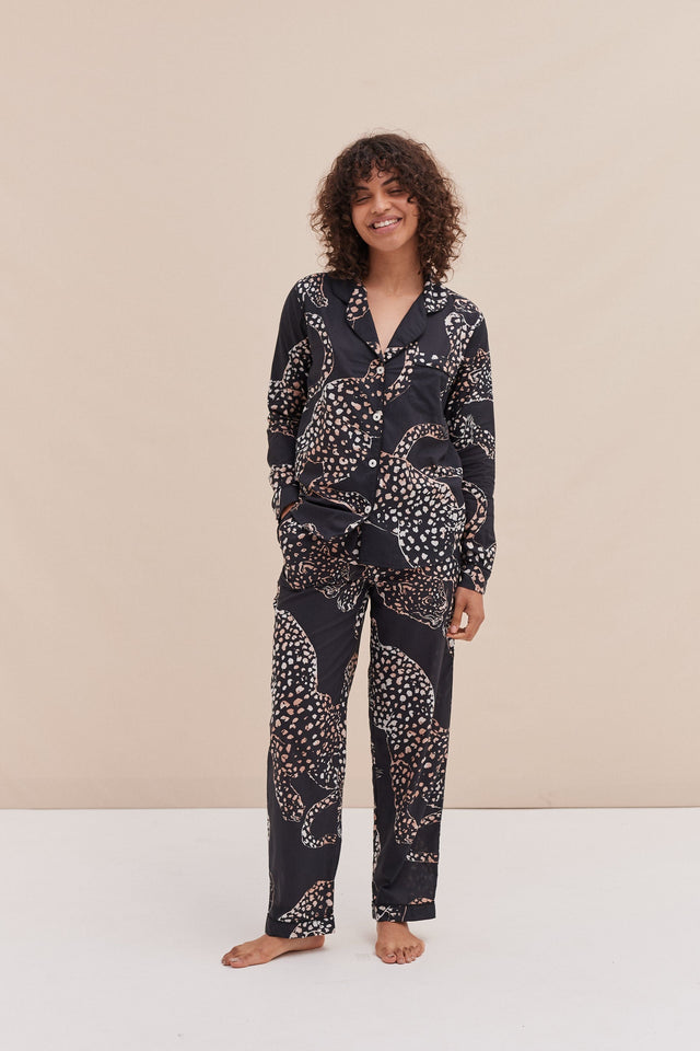 Long Pyjama Set The Jag Print Navy