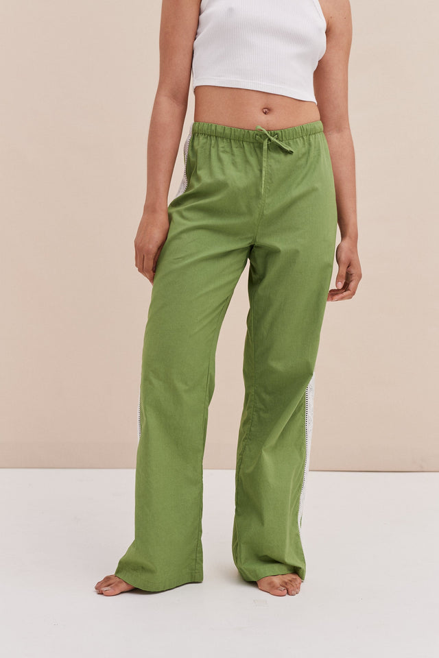 Lounge Trouser Poplin Green