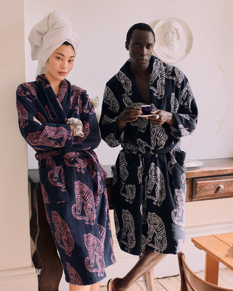 Men’s Cuban Pyjama Set Summer Oxford Stripe Blue – Desmond & Dempsey