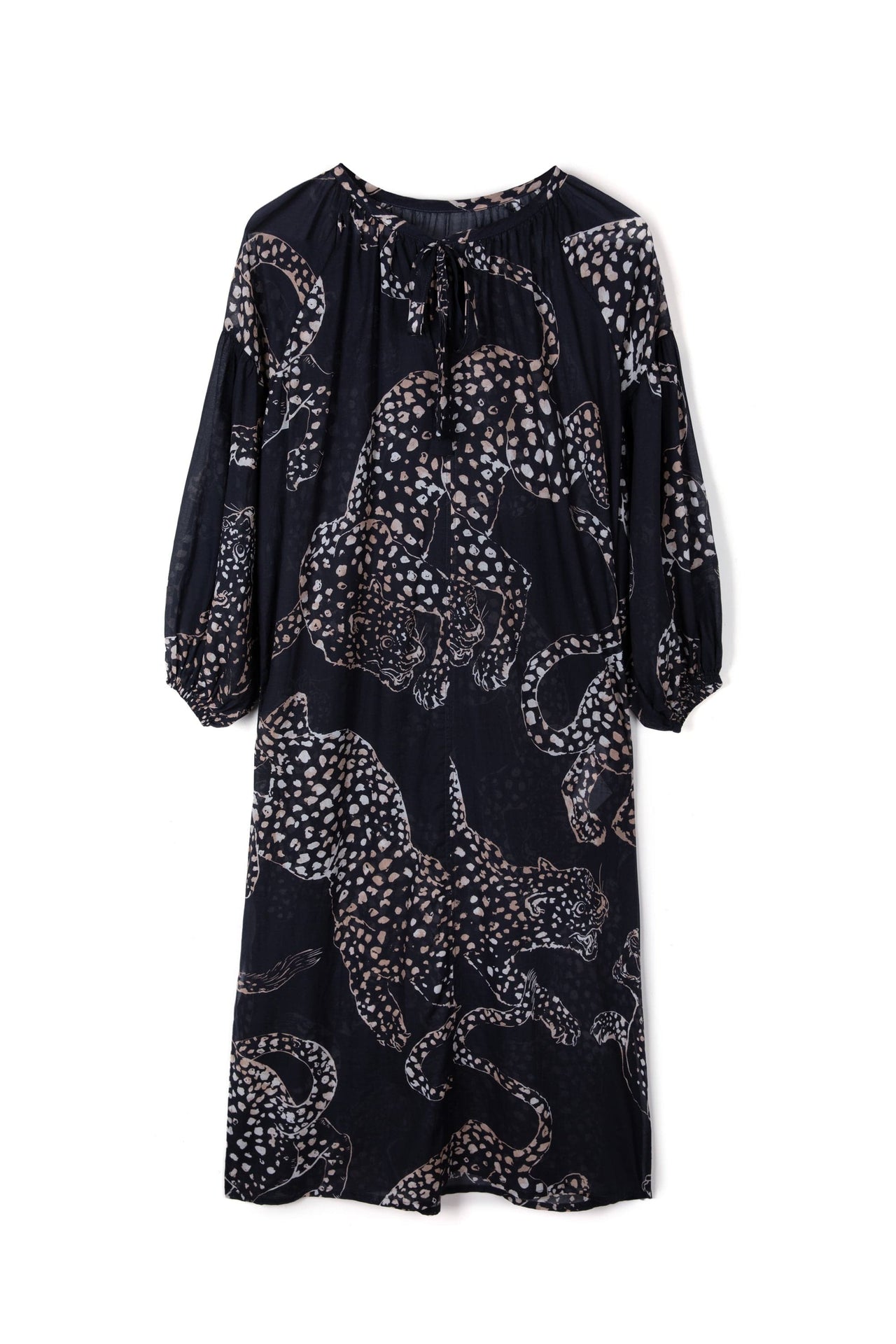 Blouson Sleeve Kaftan The Jag Print Navy