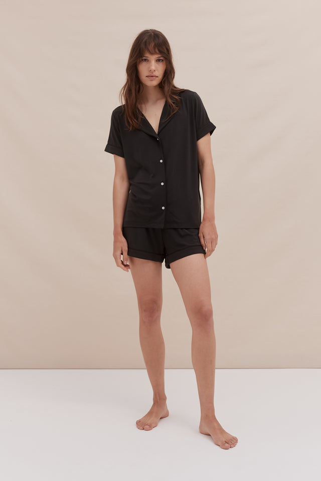 Lyocell Jersey Short Pyjama Set Black
