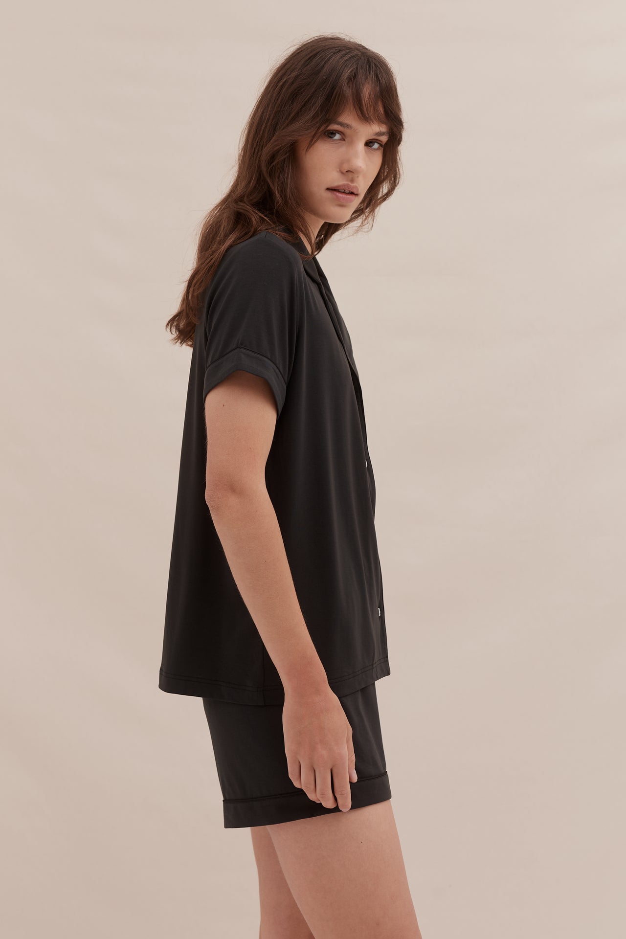 Lyocell Jersey Short Pyjama Set Black
