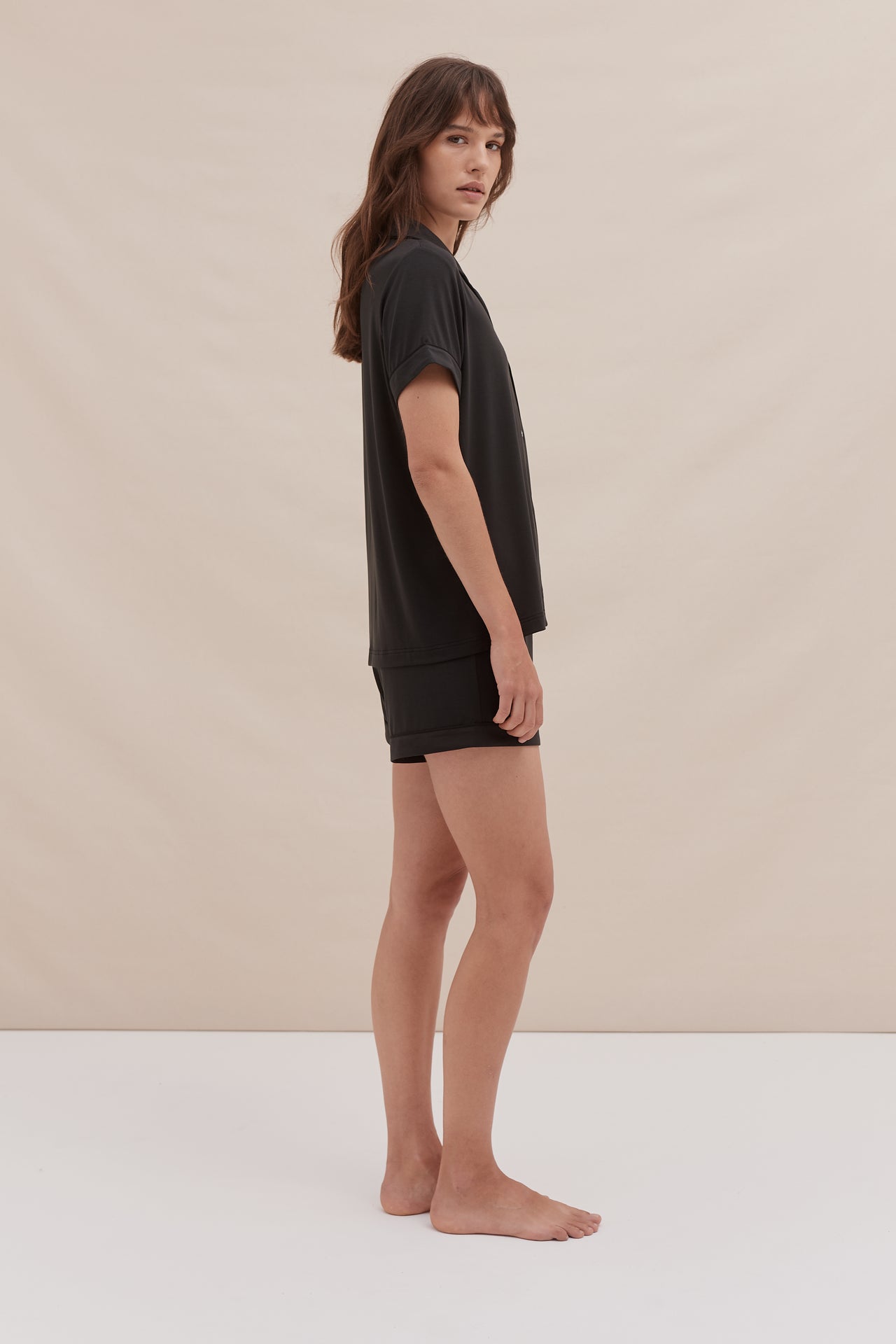 Lyocell Jersey Short Pyjama Set Black