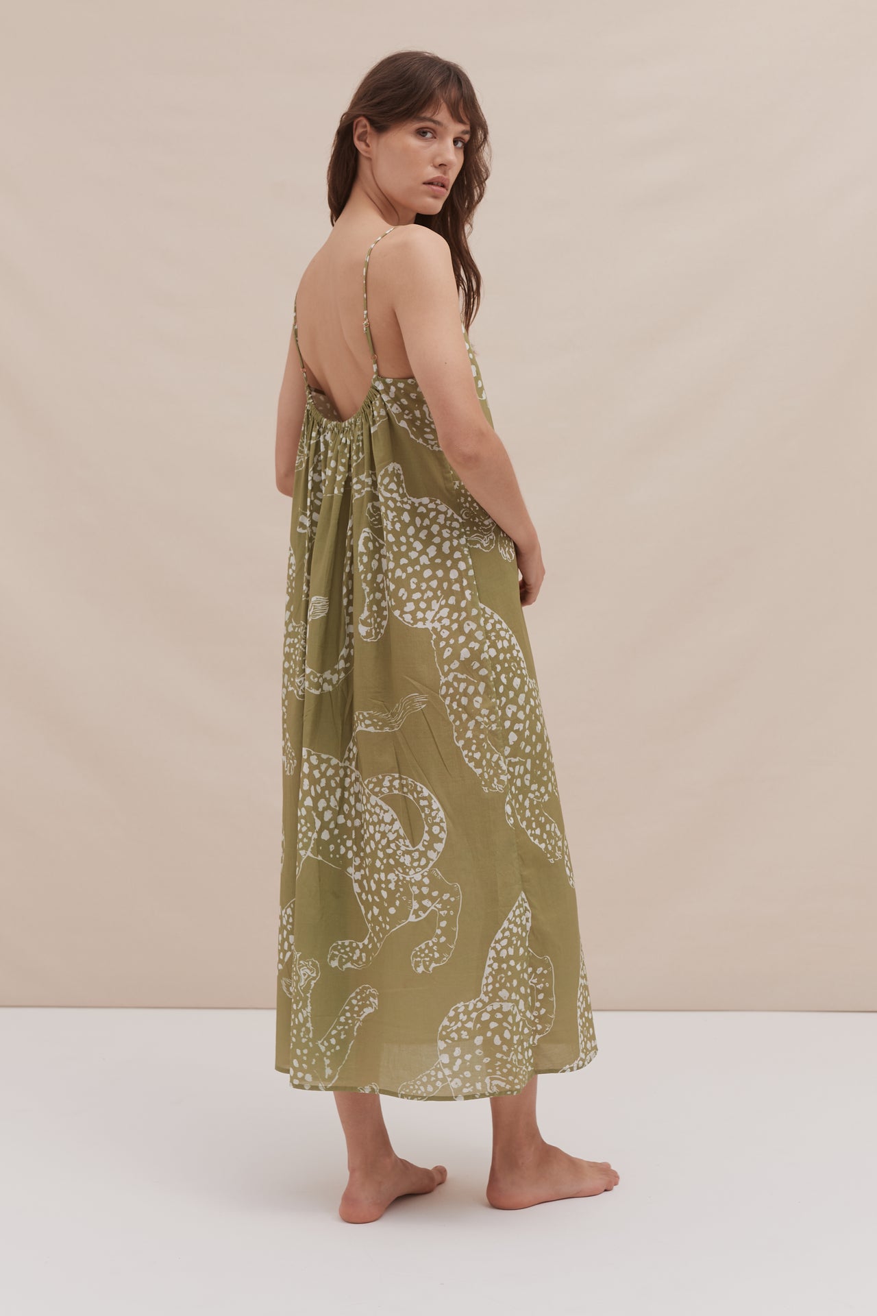 Square Nightie The Jag Print Sage