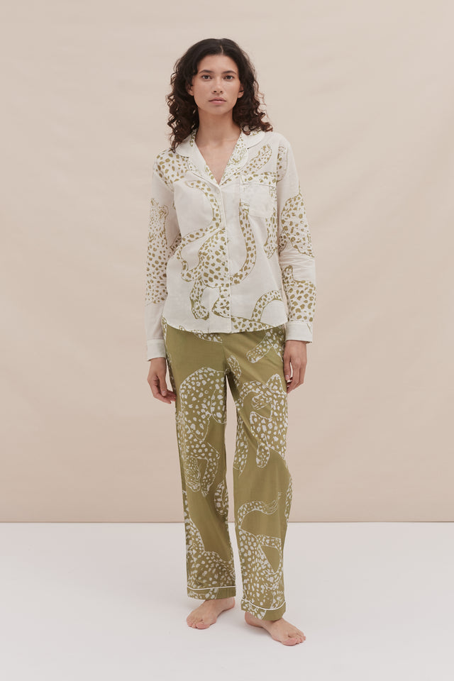Long Pyjama Set The Jag Print Sage