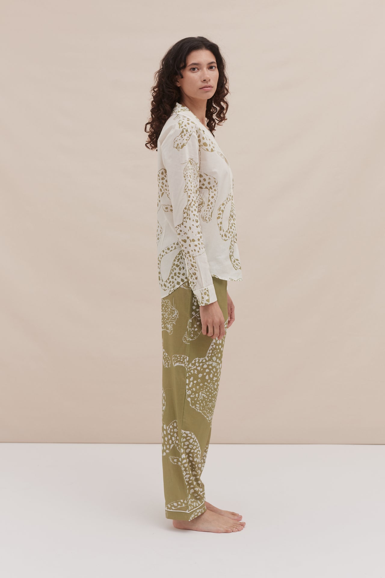 Long Pyjama Set The Jag Print Sage