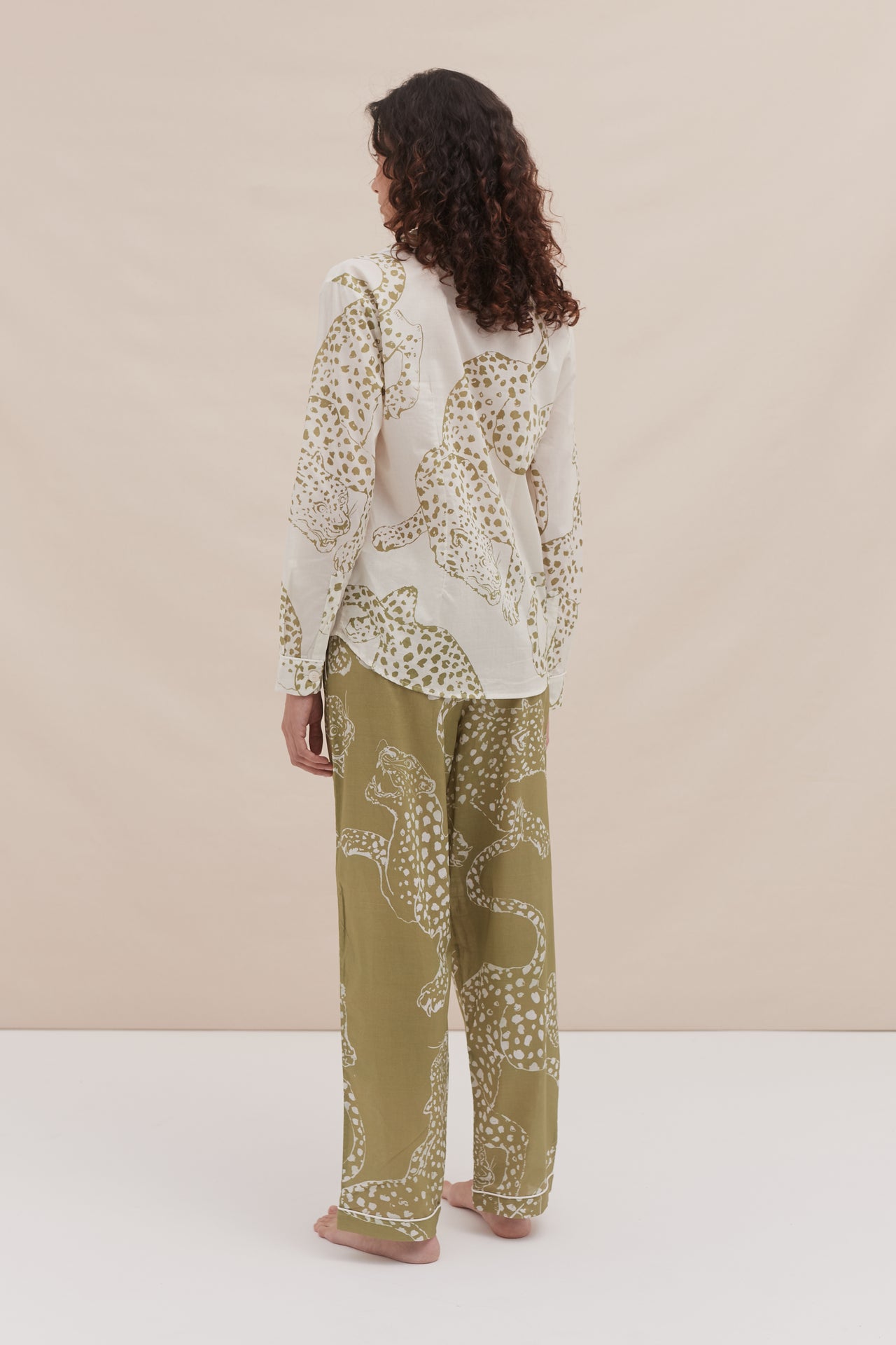 Long Pyjama Set The Jag Print Sage