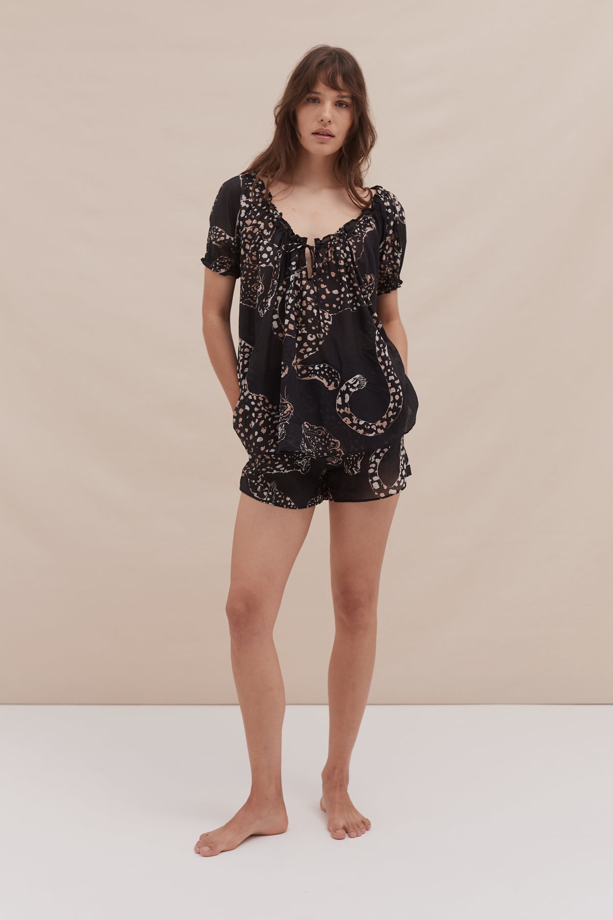 Light & Easy Short Set Jag Print