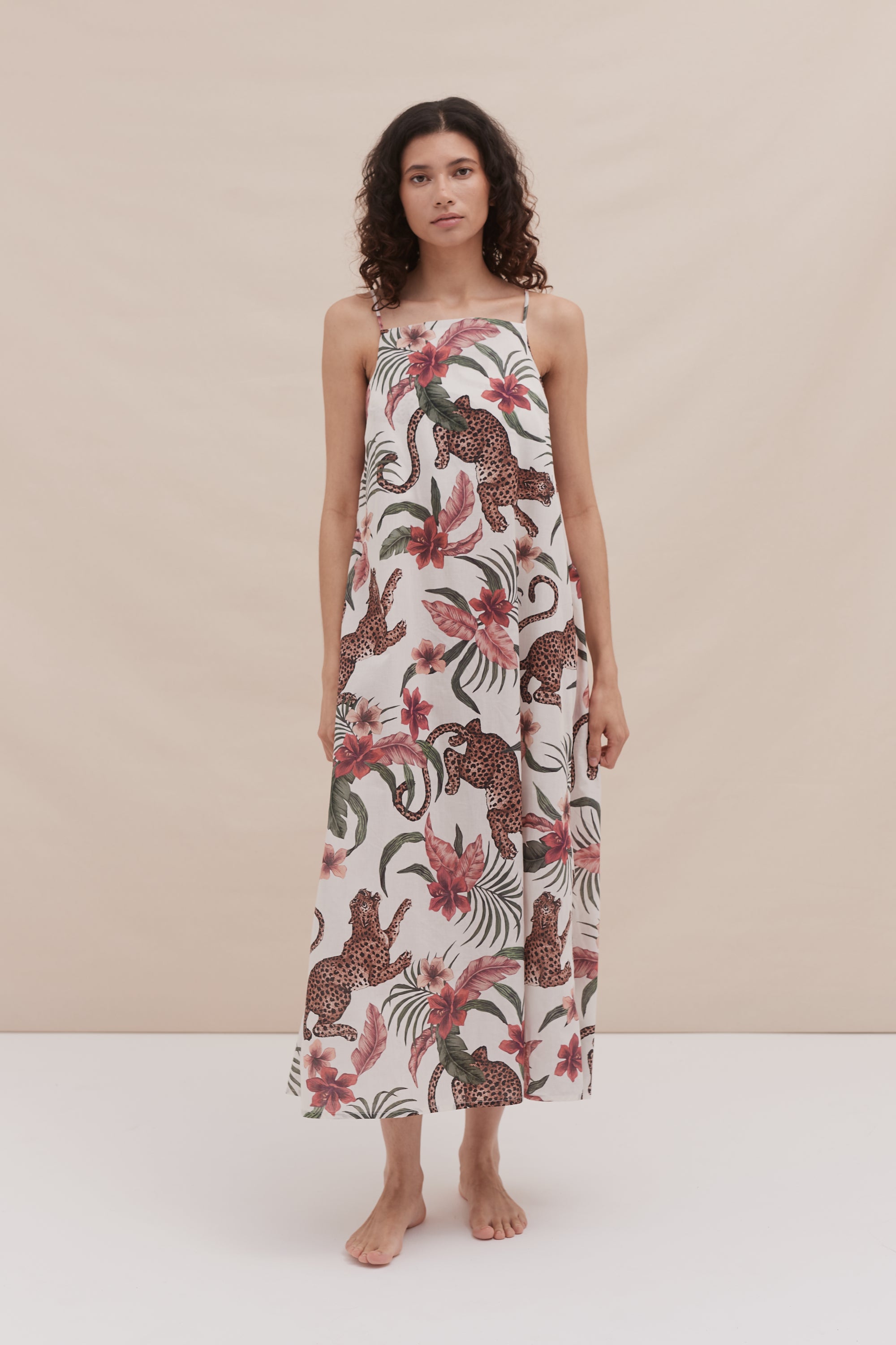Square Nightie Soleia Leopard Print