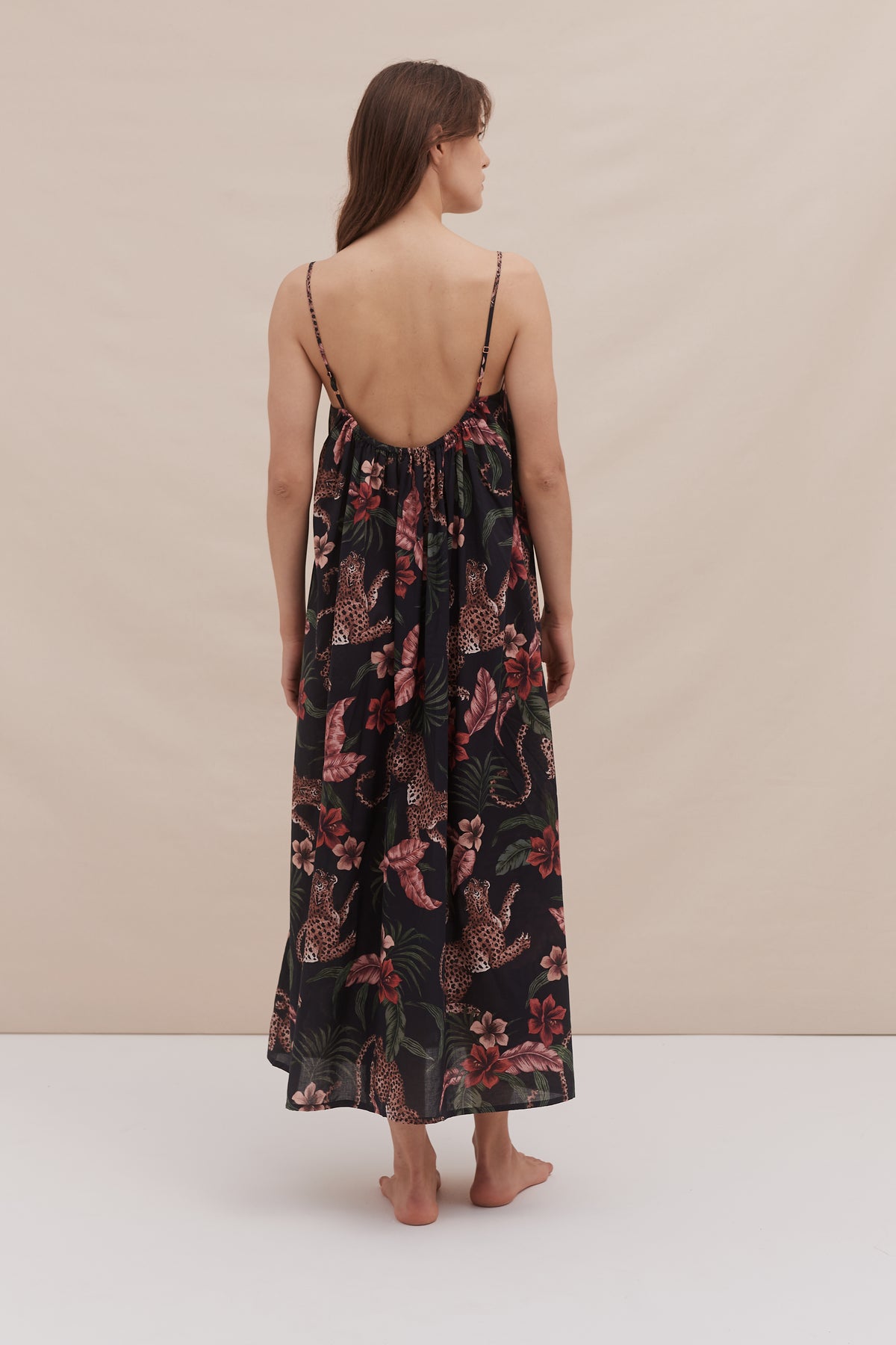 Square Nightie Soleia Leopard Print Multi