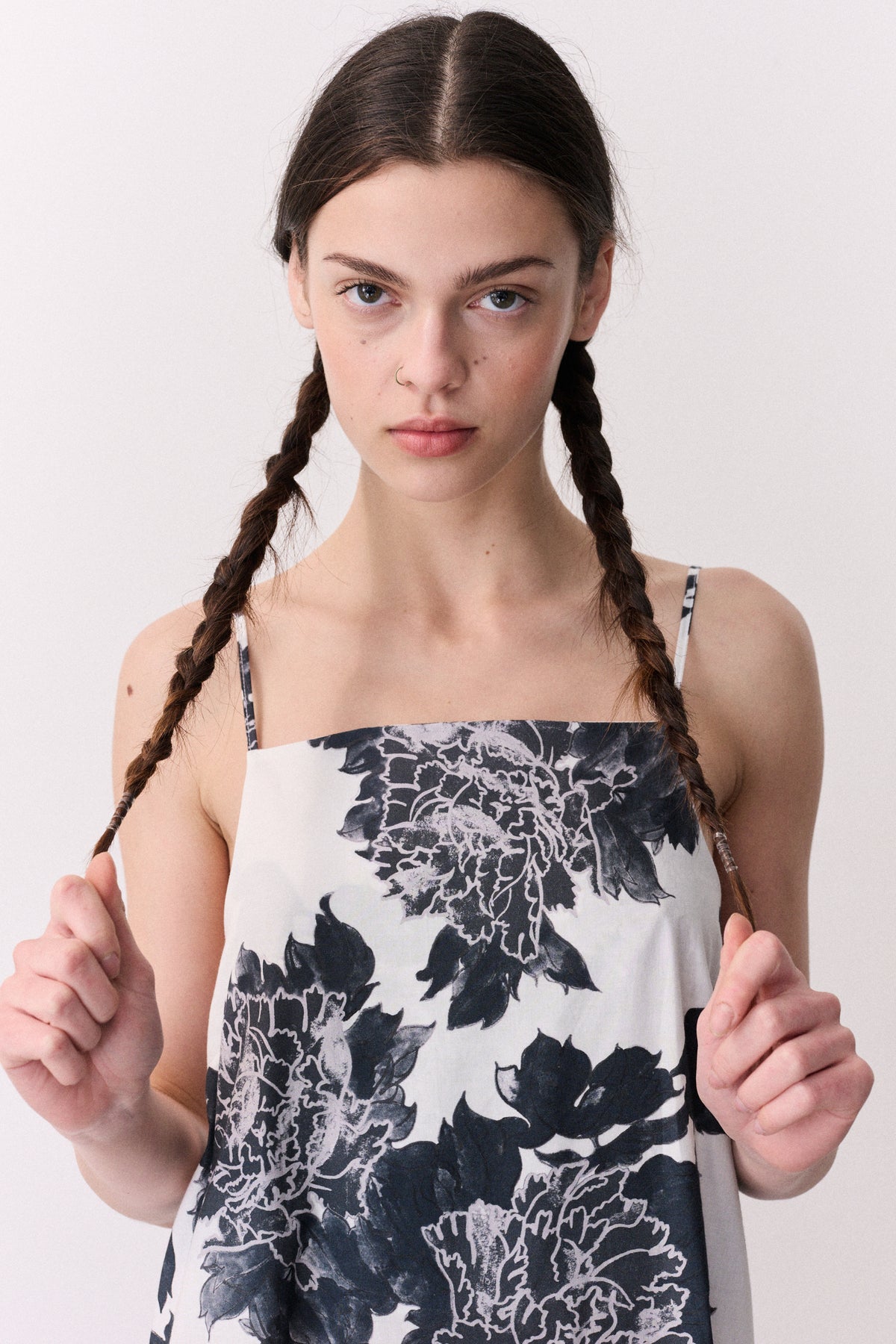 Square Nightie Peony White