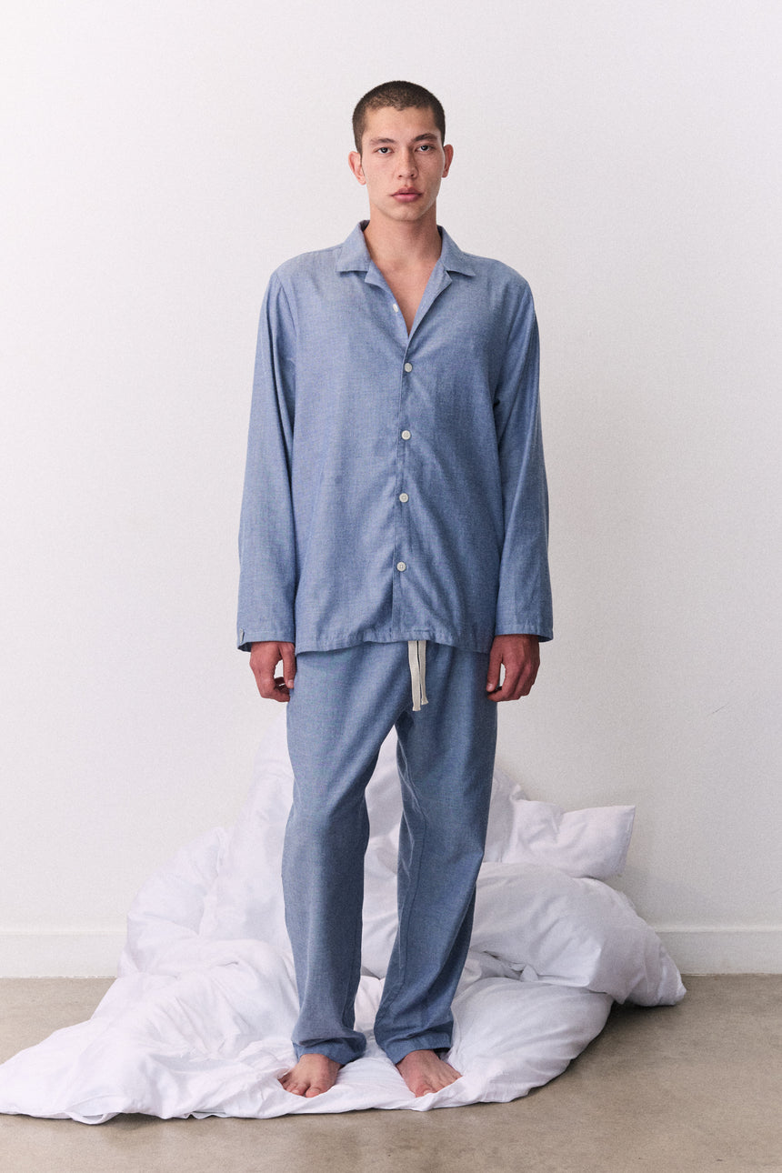 Mens 402 Long Set Chambray Blue