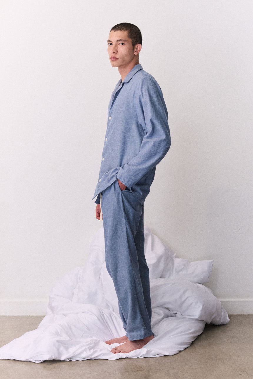 Mens 402 Long Set Chambray Blue