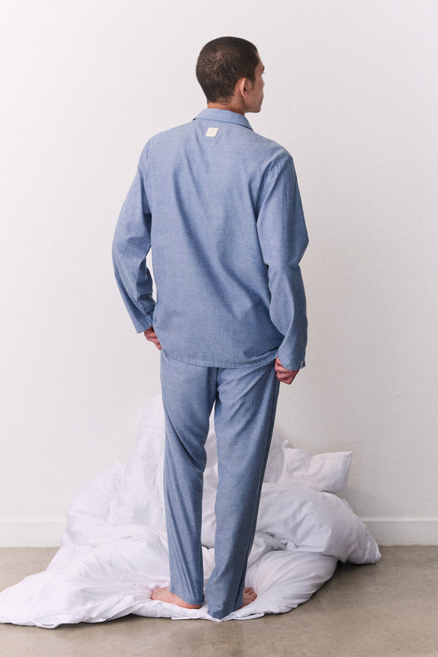 Mens 402 Long Set Chambray Blue