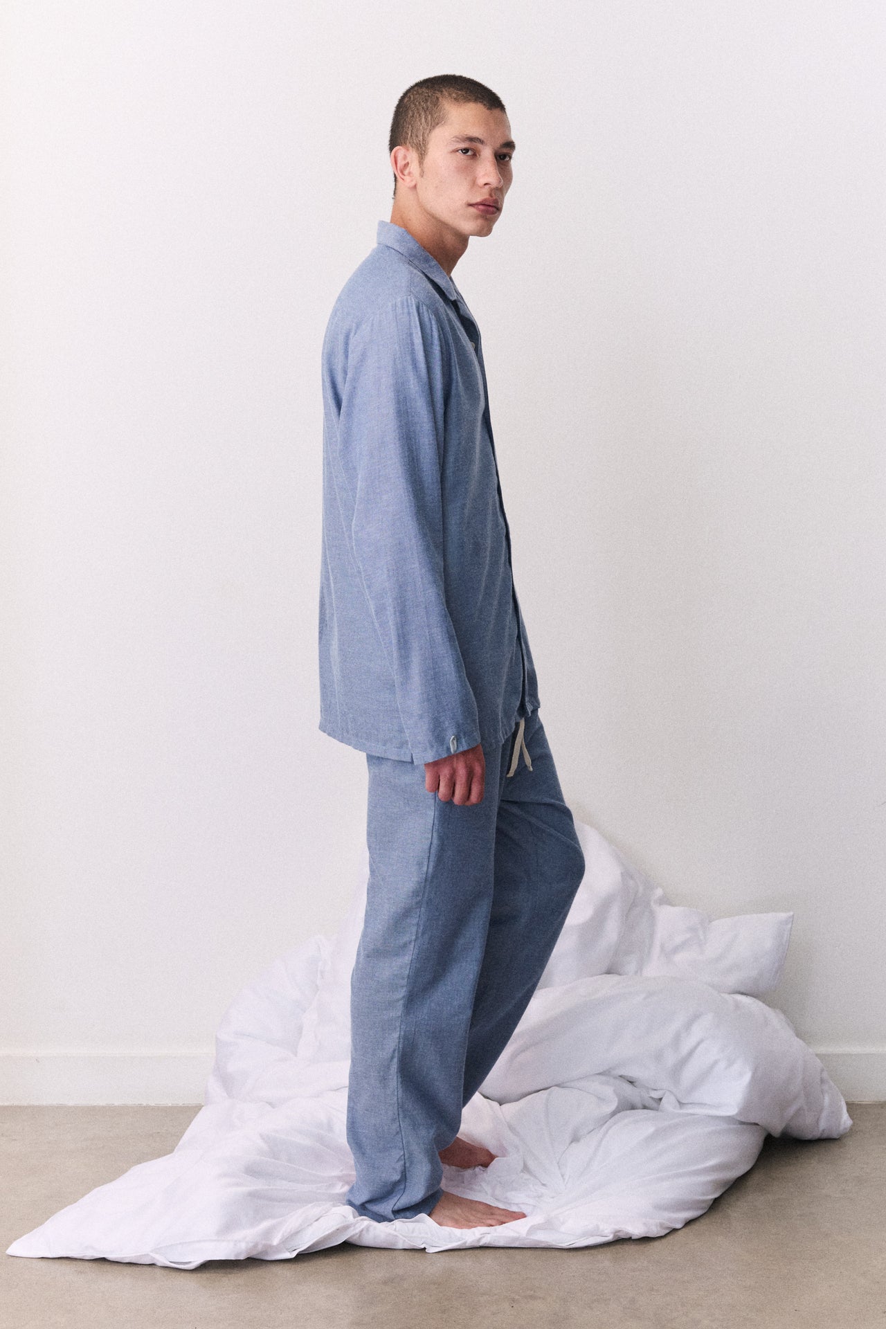 Mens 402 Long Set Chambray Blue