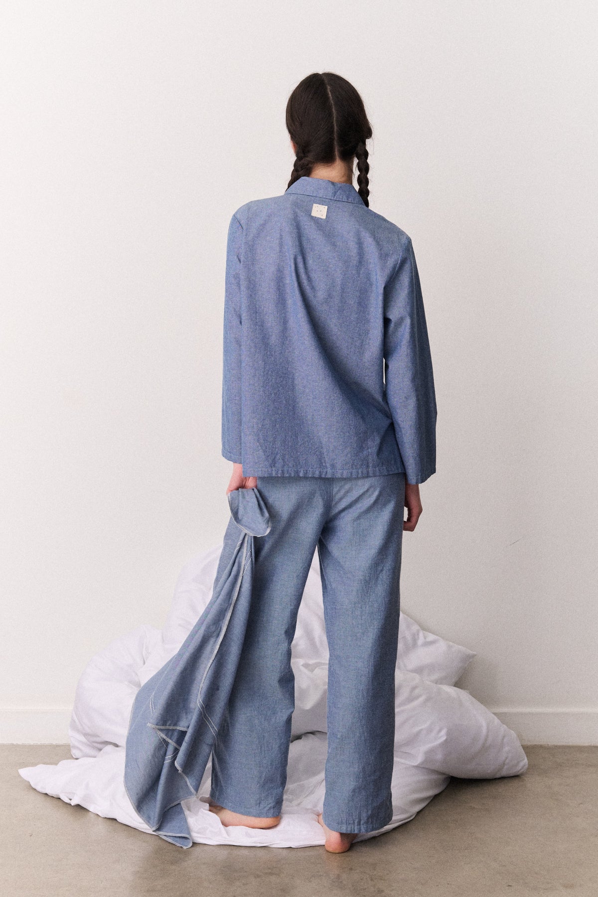 Womens 402 Trouser Chambray Blue