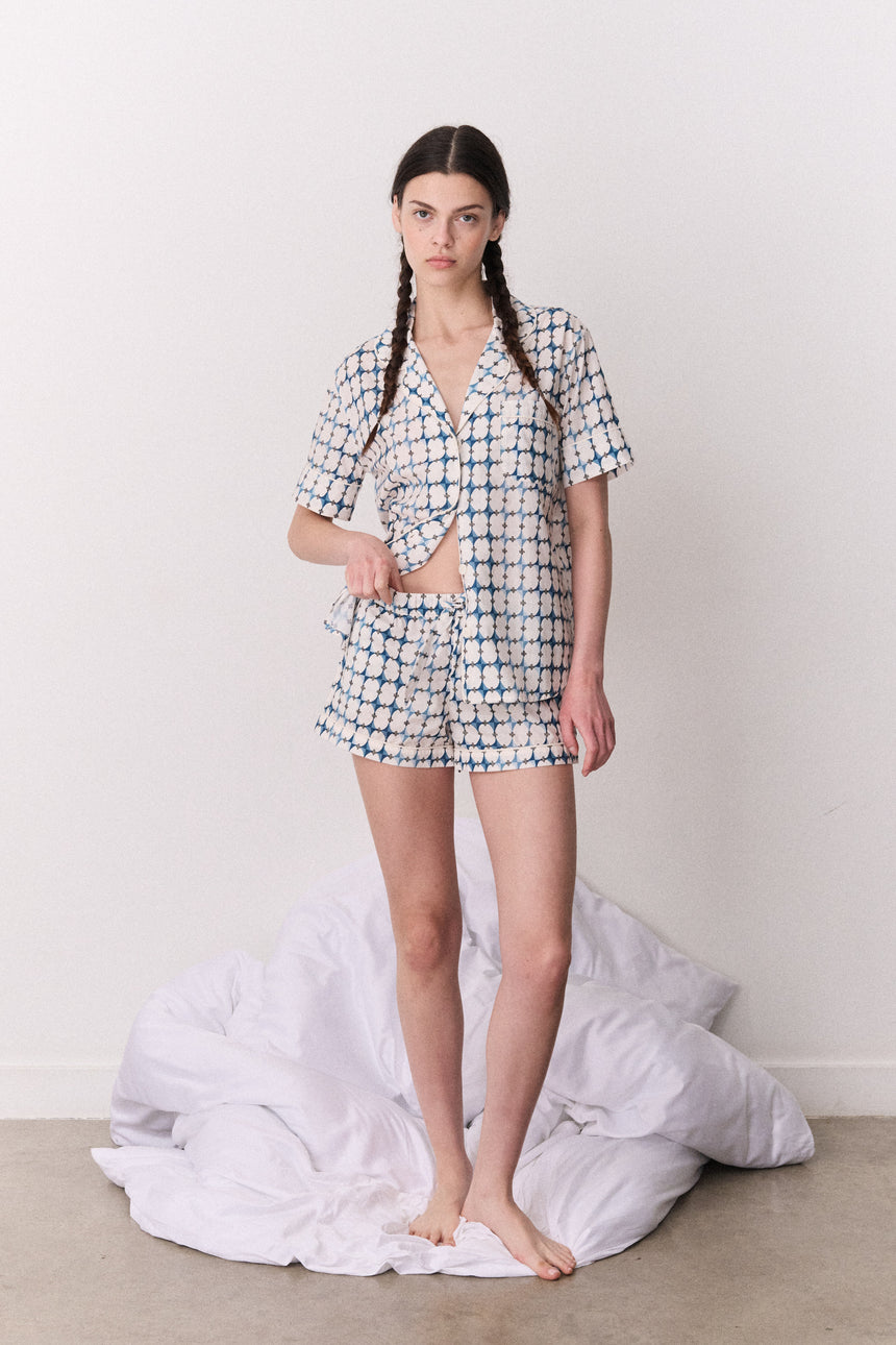 Short Sleeve Set The Geo Blue