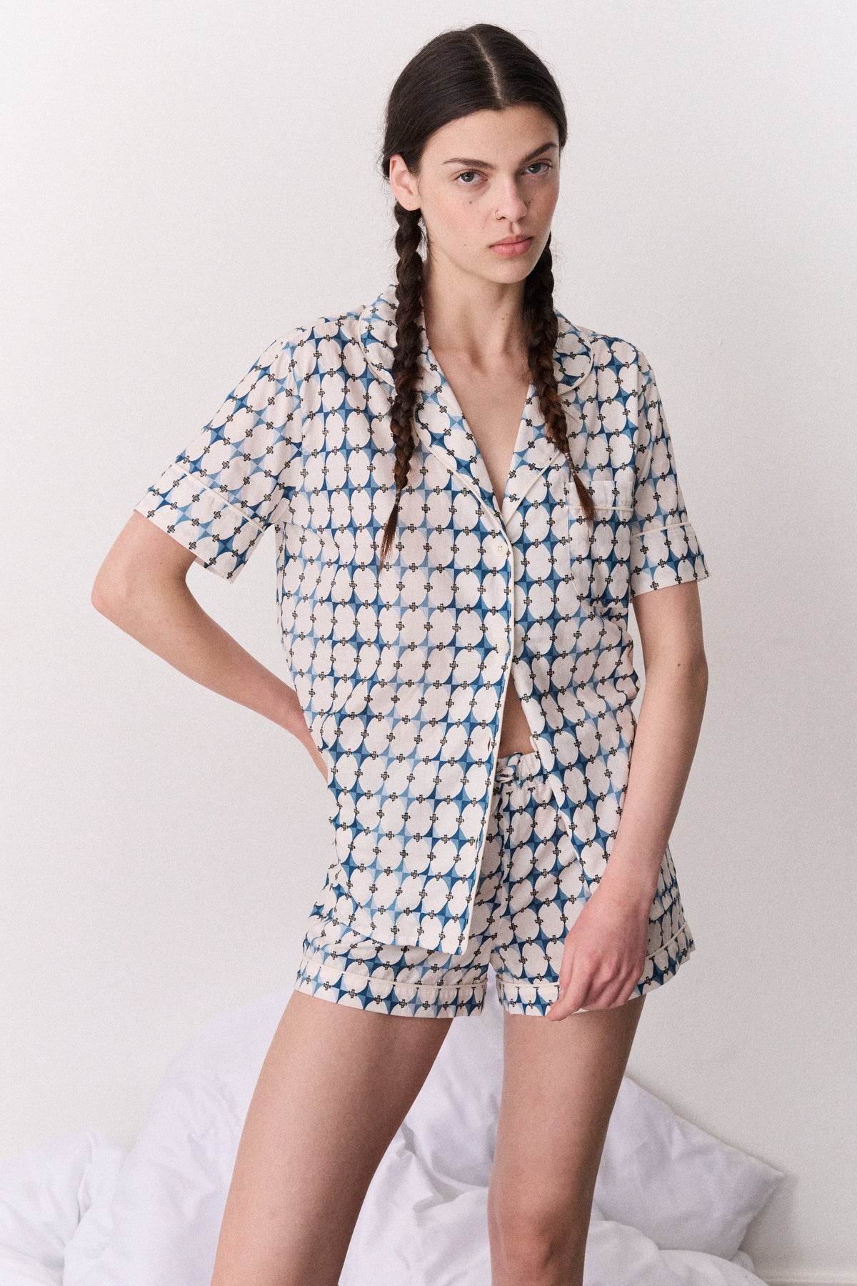 Short Sleeve Set The Geo Blue