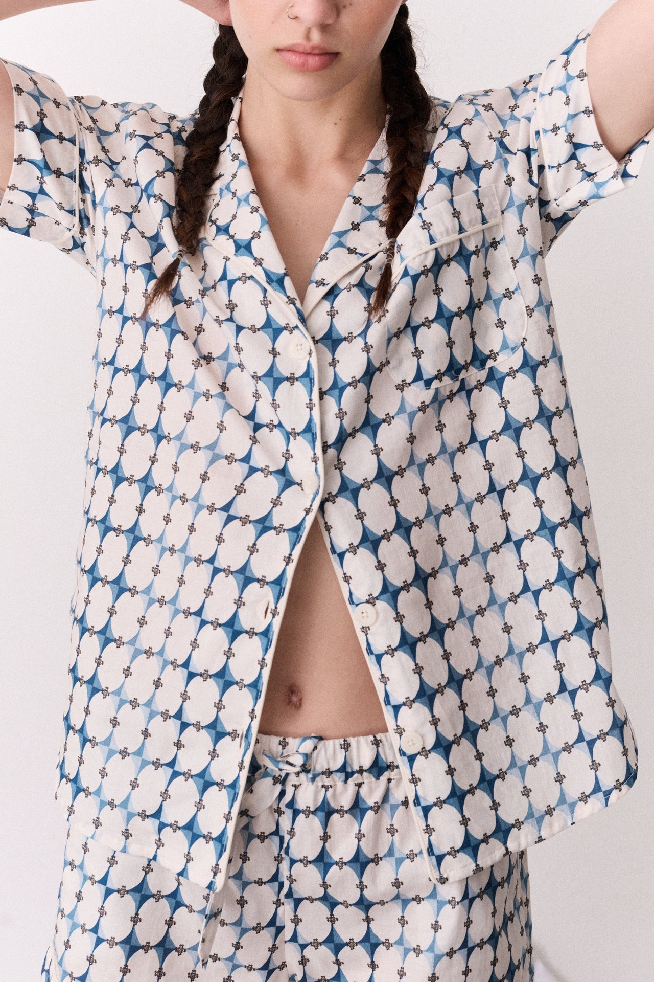 Short Sleeve Set The Geo Blue