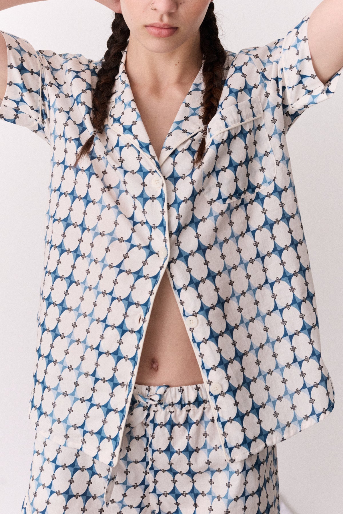 Short Sleeve Set The Geo Blue