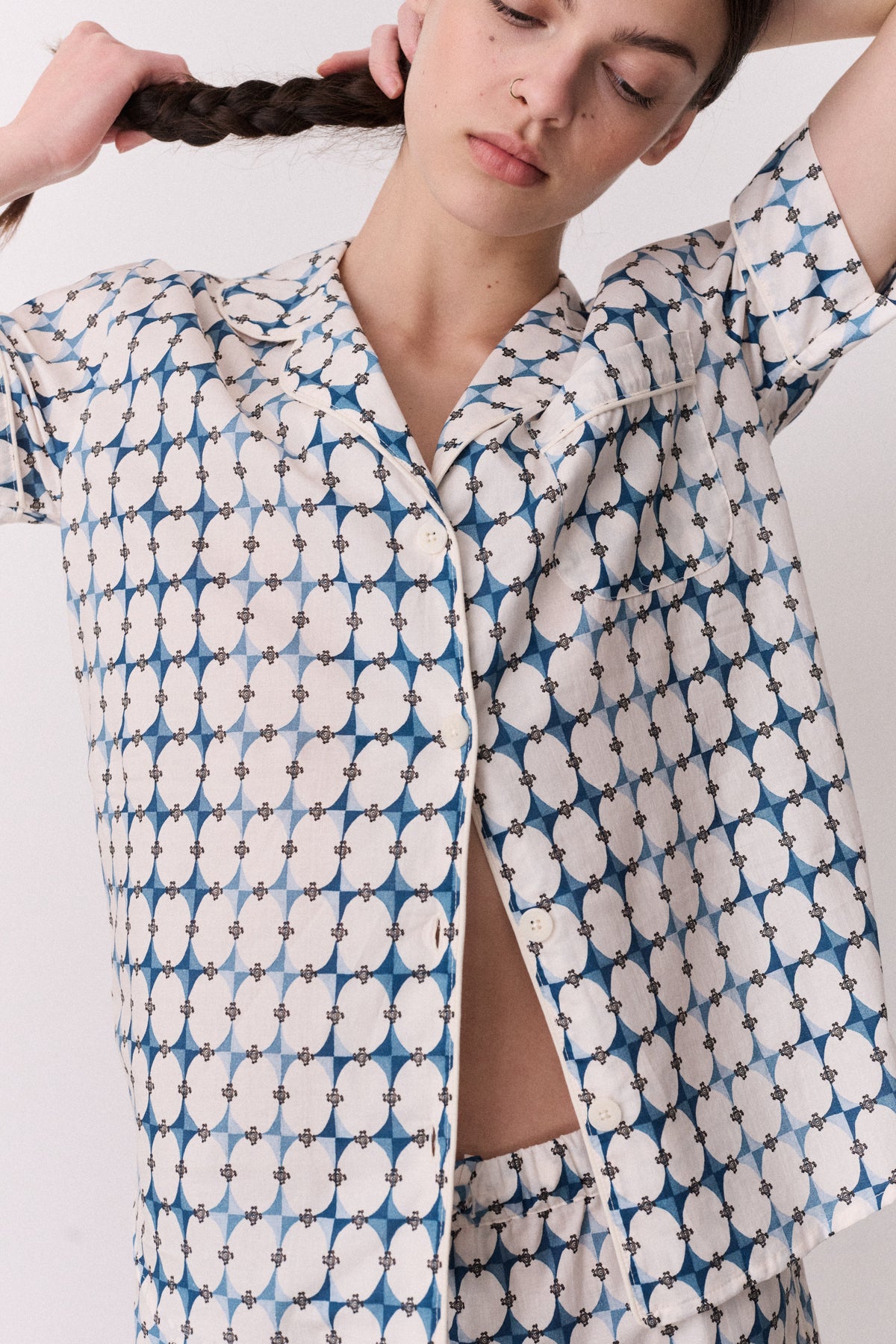Short Sleeve Set The Geo Blue