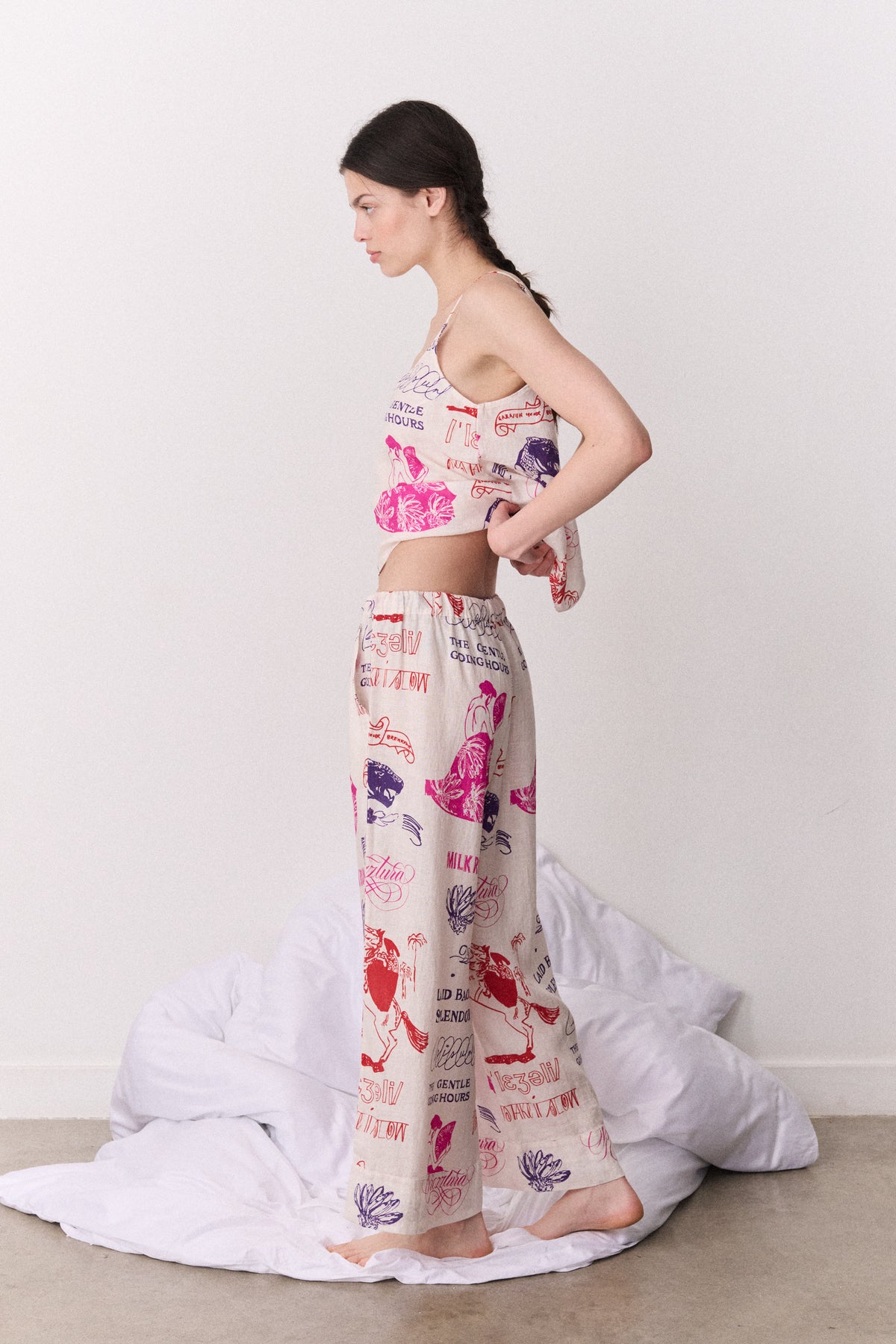 Cami & Wide Leg Sprezzatura Linen Multi