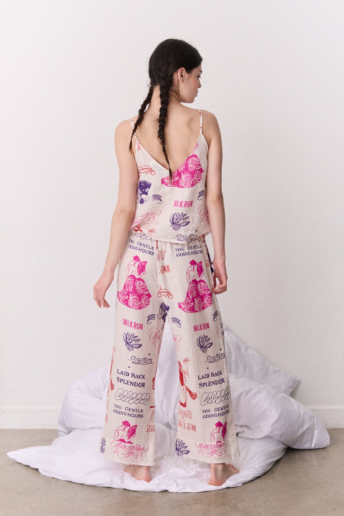Cami & Wide Leg Sprezzatura Linen Multi