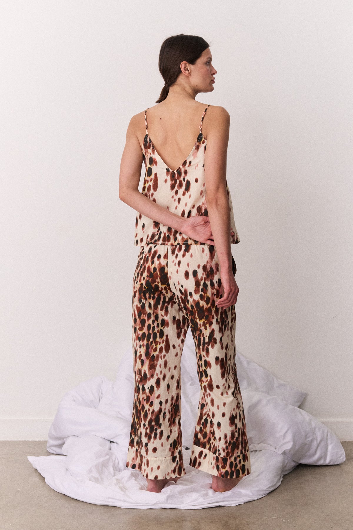 Cami & Wide Leg Leopard Brown
