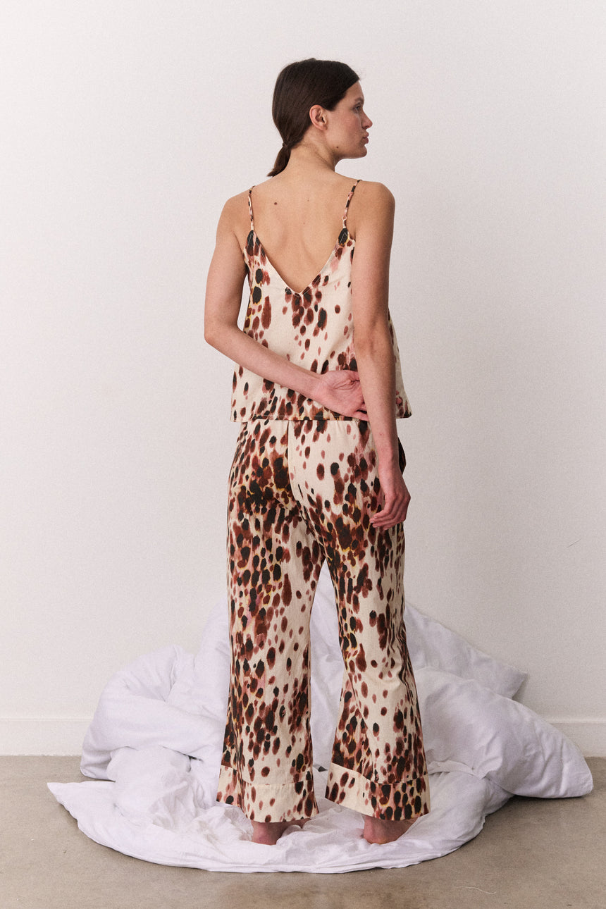 Cami &amp; Wide Leg Leopard Brown